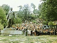 Hajibeyov Statue in Shusha