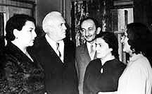 Nigar Rafibeyli, Nikolai Tikanov (head of Writer's Union of USSR), Sabit Rahman, Mirvarid Dilbazi and Madina Gulgun 