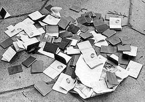 End of the Soviets in Azerbaijan, throwing away Communist Party cards