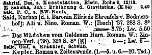 Elfriede Ehrenfels von Bodmershof - Ali and Nino copy right