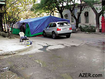 Funeral tent in Baku